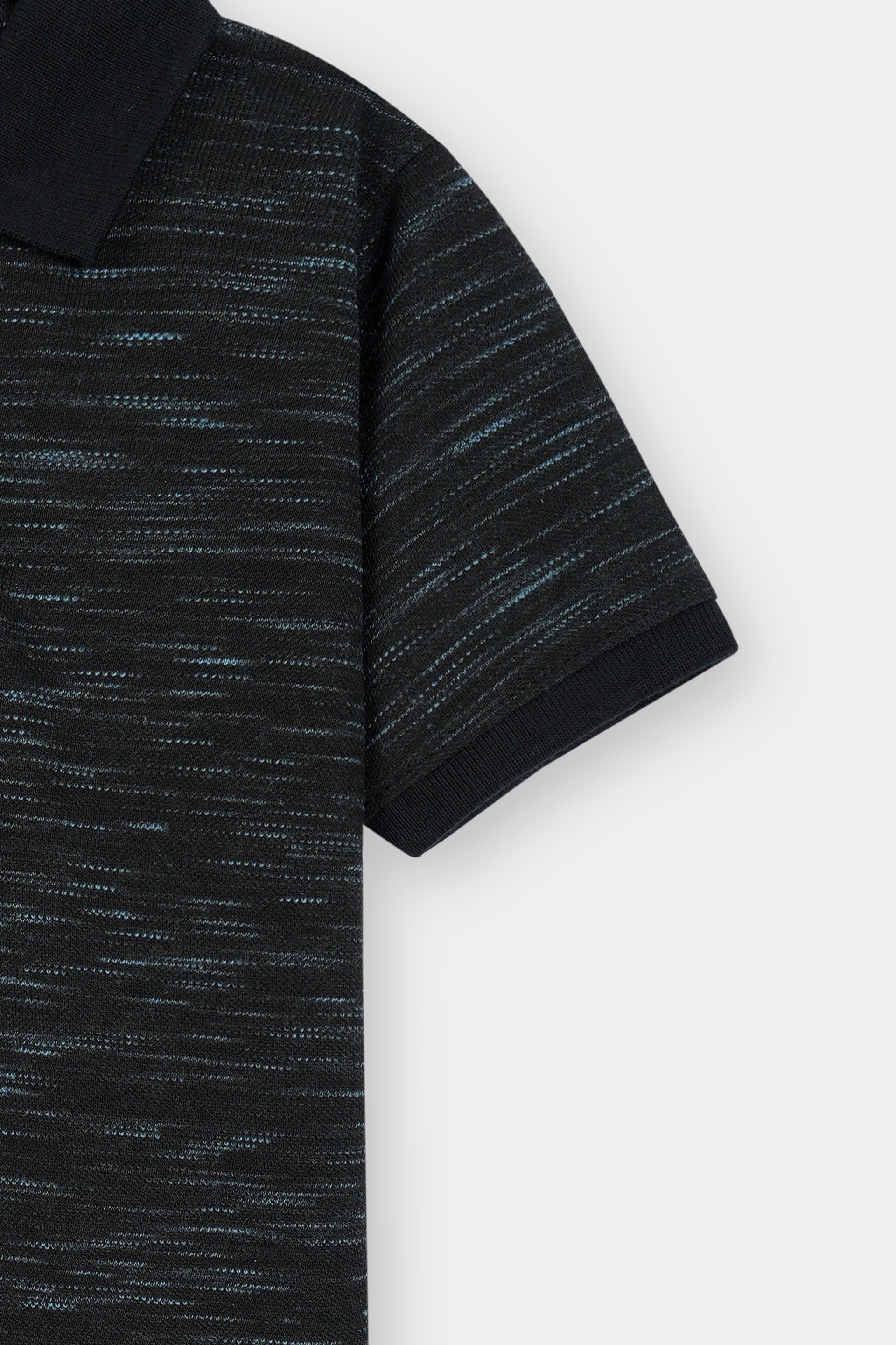 Blue Texture Polo Shirt Boys