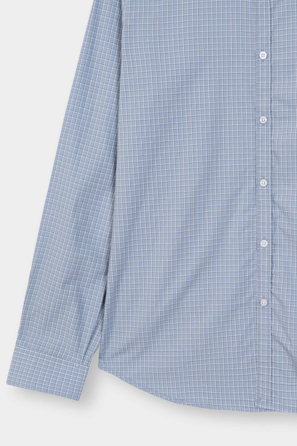 Blue Cheaked Dress Shirt Men