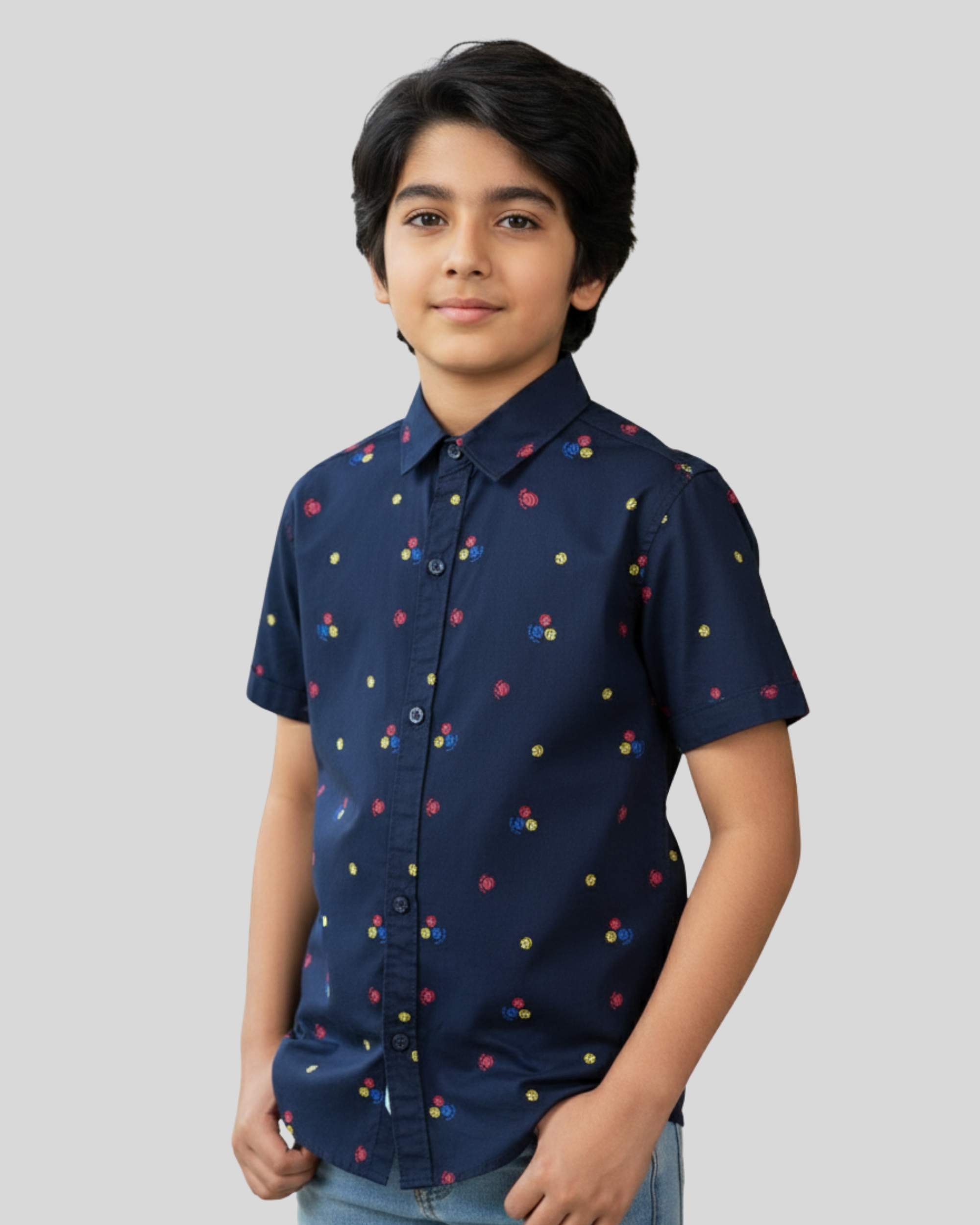 Navy Color Casual Shirt Boys