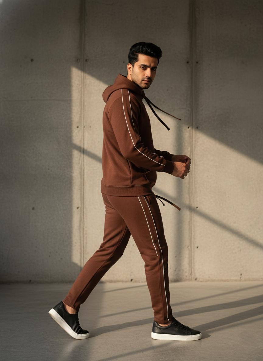 Brown Lastlook Tracksuit Men