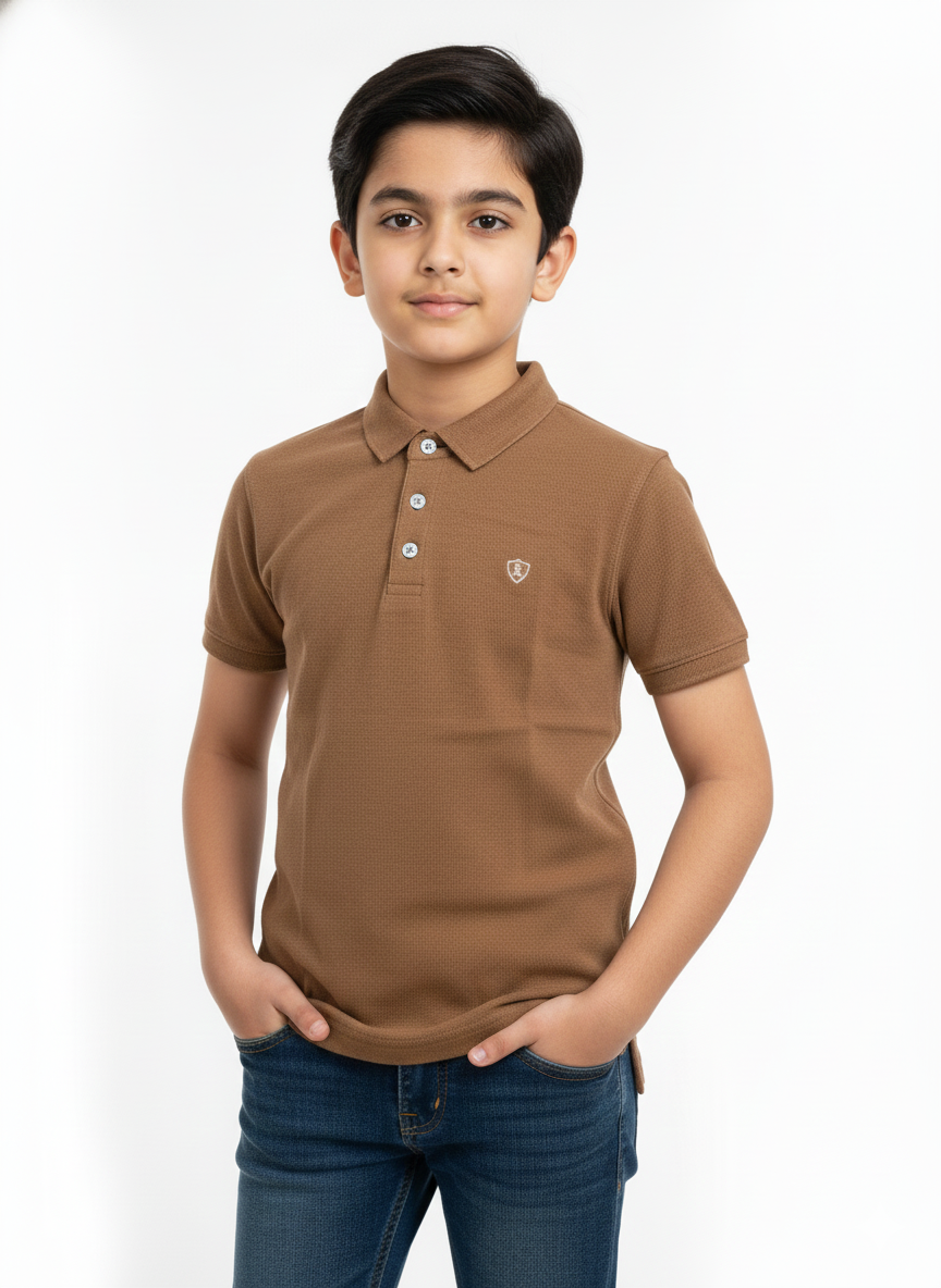 Brown Boys Polo Shirts