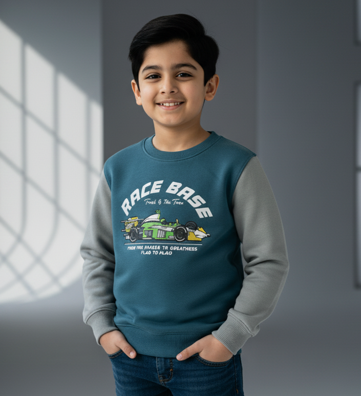 Pearl Blue Race Sweatshirt Boys