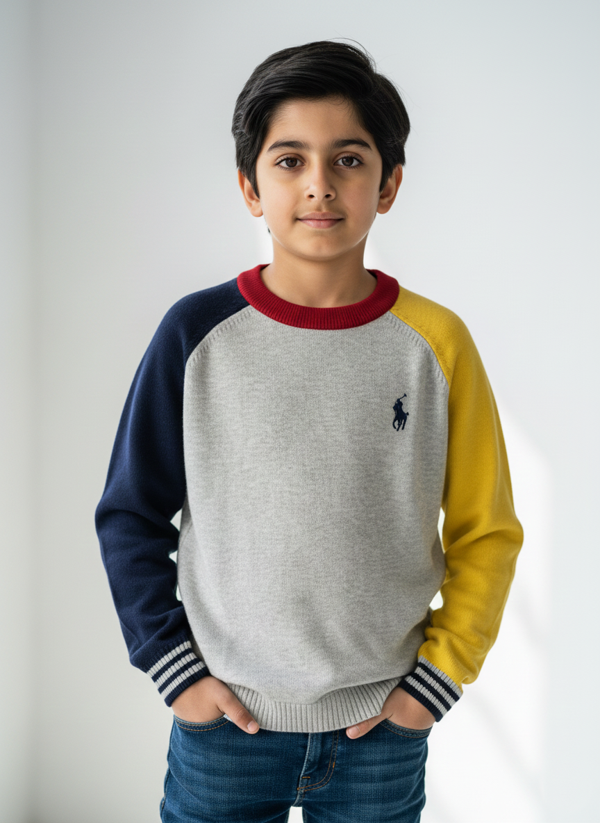 Yellow & Navy Sweater Boys