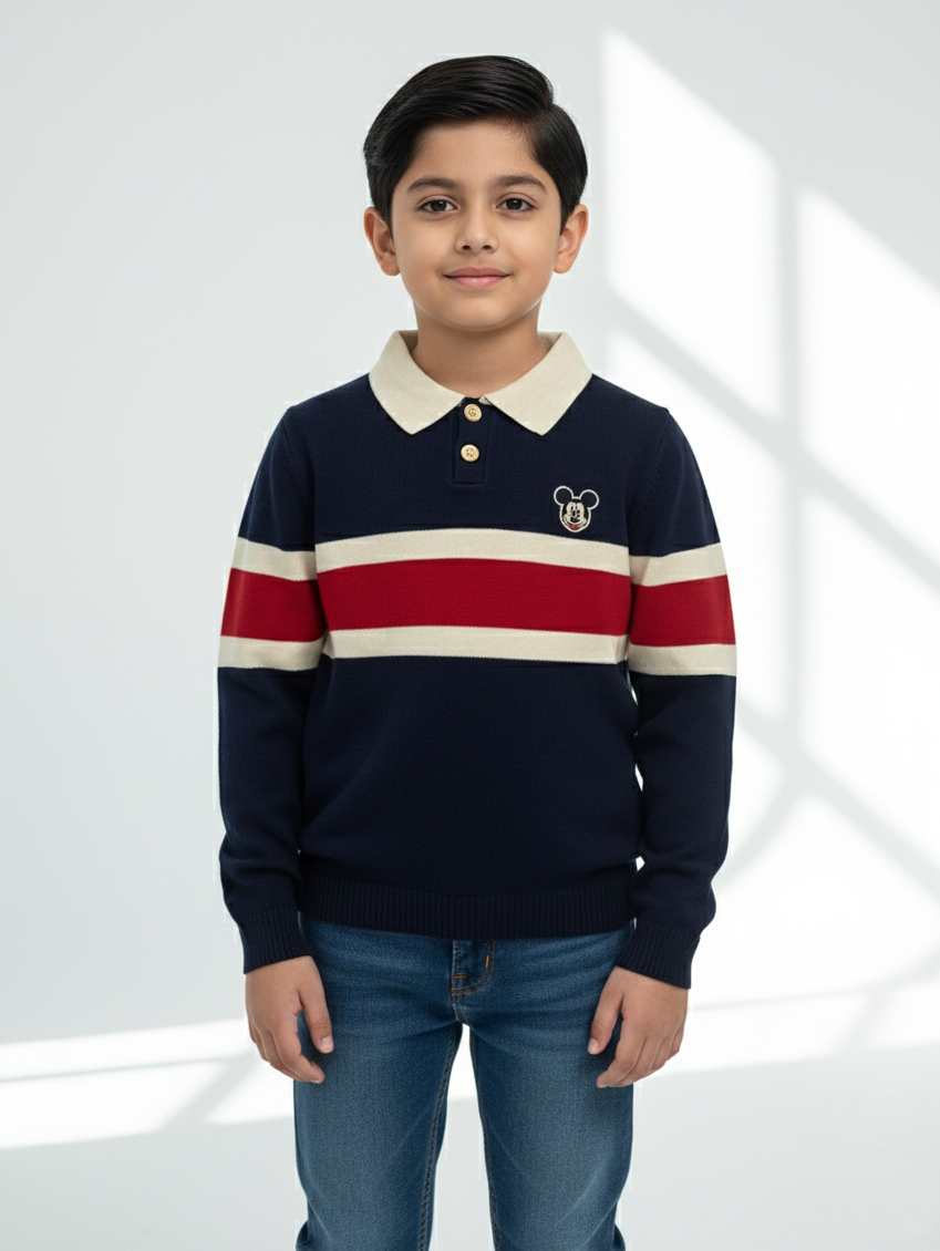 Navy & Red Sweater Boys