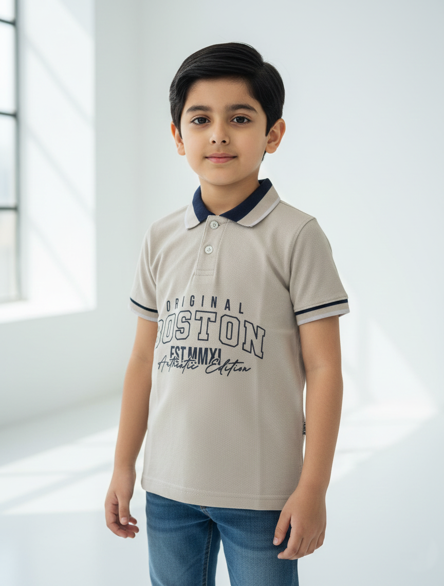 White Polo Boys Shirts