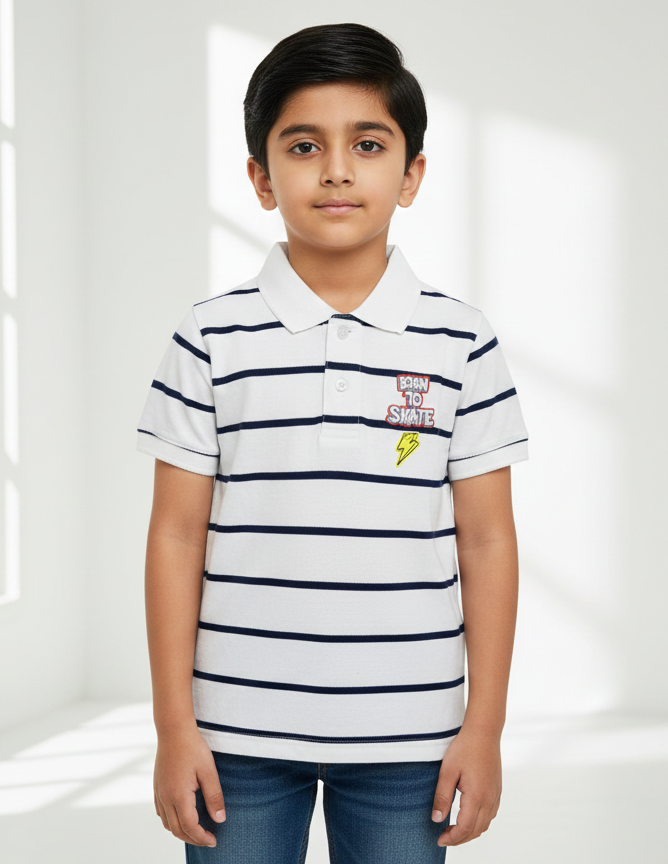 White Polo Boys Shirts