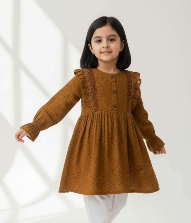 Brown Kurti Girls
