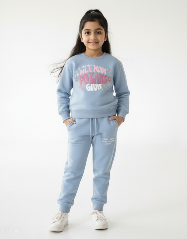 Sky Blue Tracksuit Girls