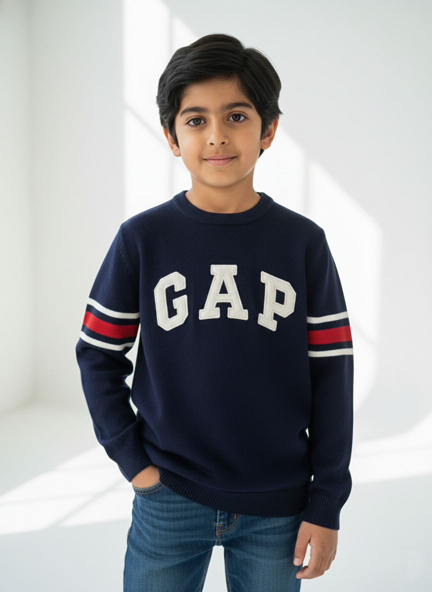 Navy Cap Sweater Boys