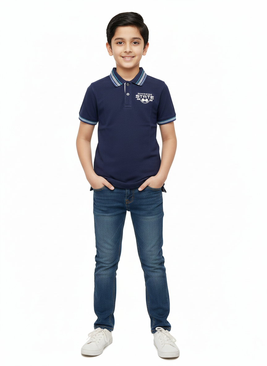 Navy Blue Polo Boys Shirts