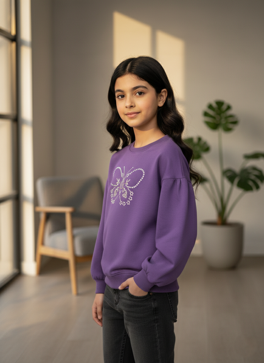 Purple Sweatshirt Girls