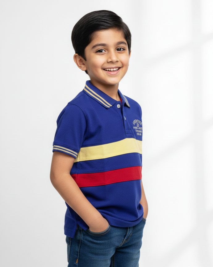 Navy Blue Boys Polo Shirts