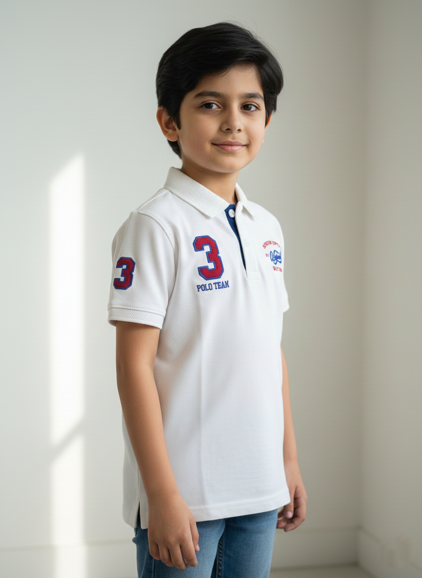 White Boys Polo Shirts