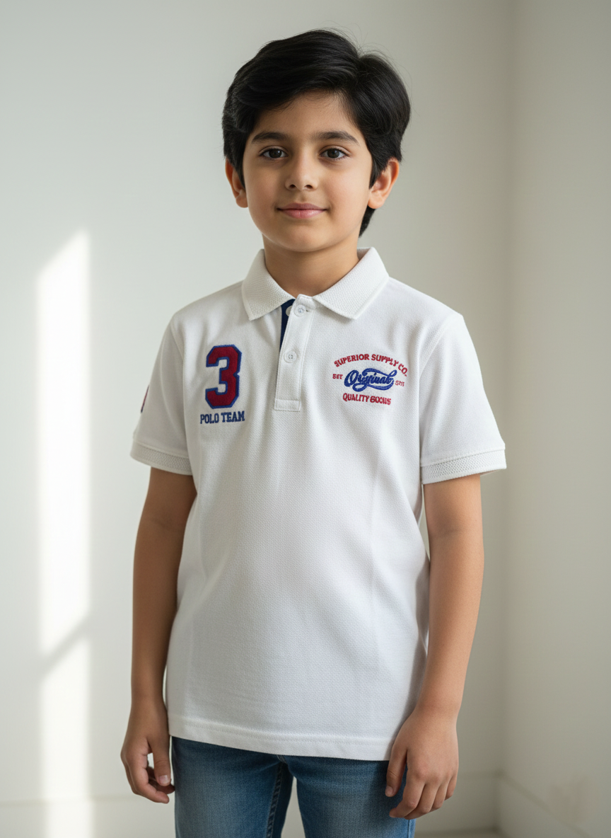 White Boys Polo Shirts