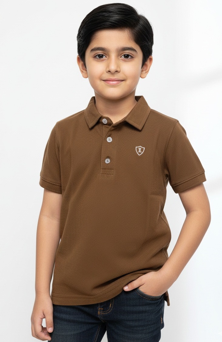 Brown Polo Boys Shirts