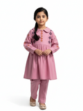 Pink Embroidery Suit Girls