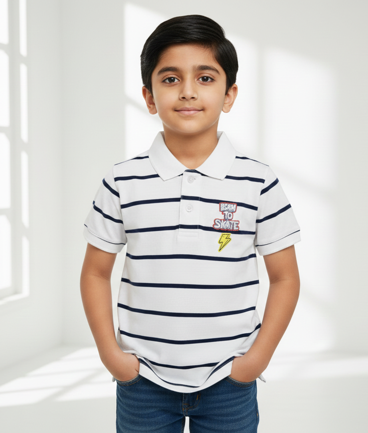 White Polo Boys Shirts