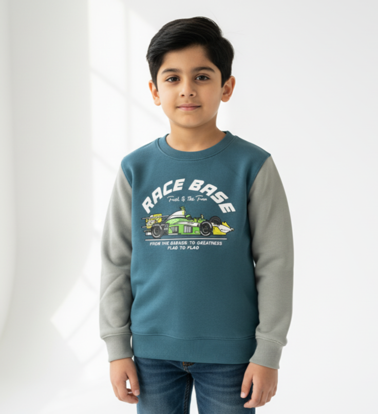 Pearl Blue Race Sweatshirt Boys