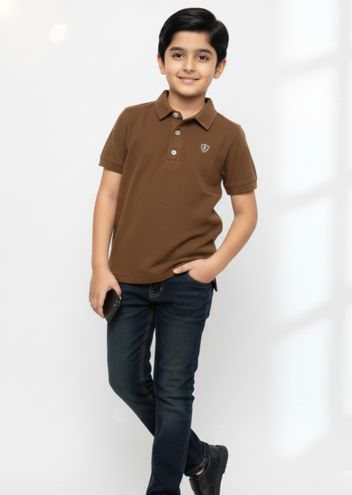 Brown Polo Boys Shirts