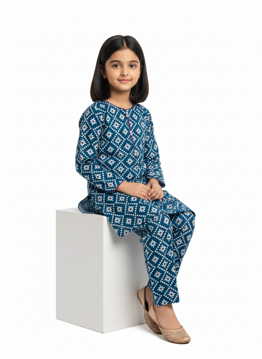 Pearl Blue Suit Girls