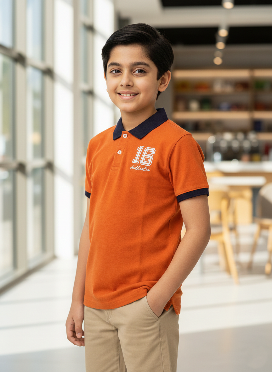Orange Boys Polo Shirts