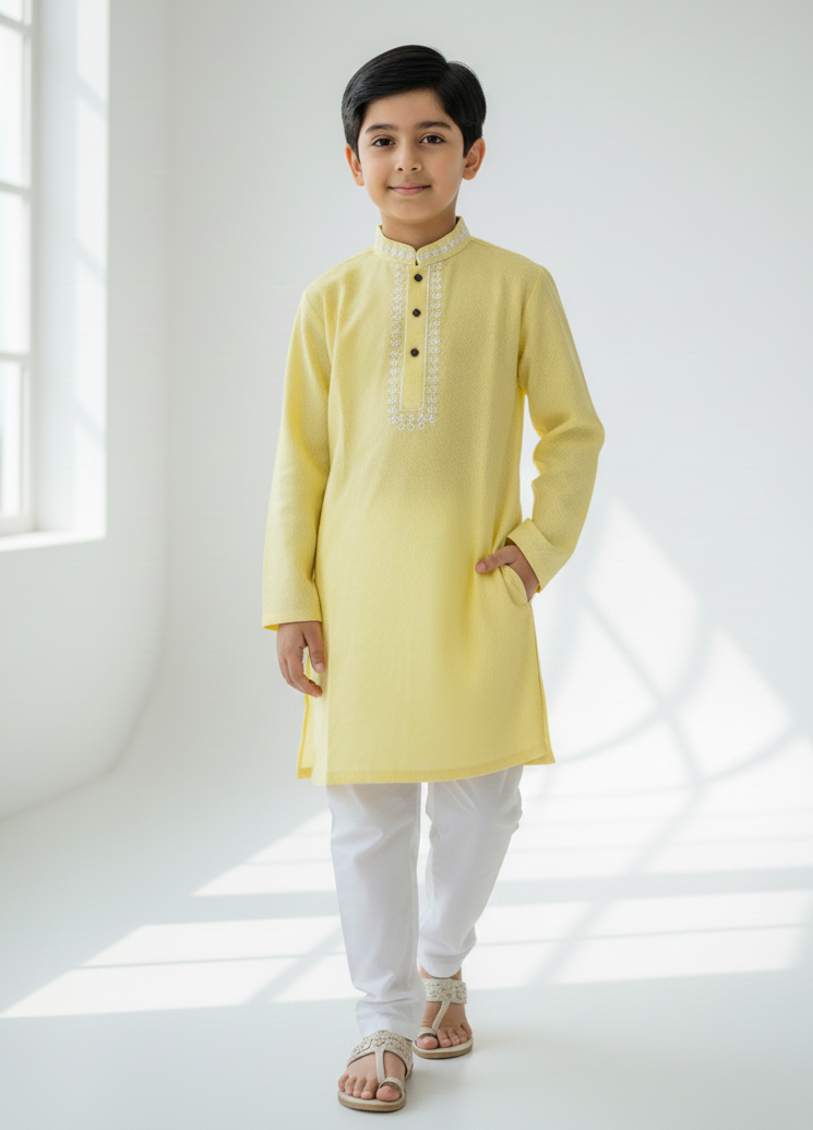 Yellow Kurta Boys