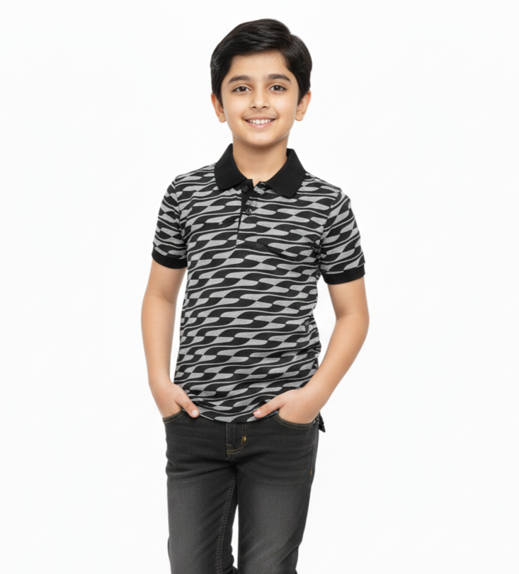 Charcoal  Boys Polo Shirts