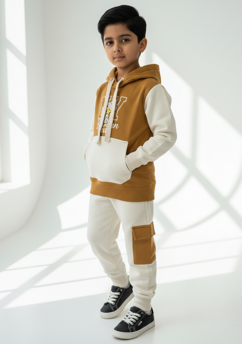 Mustard & White Tracksuit Boys