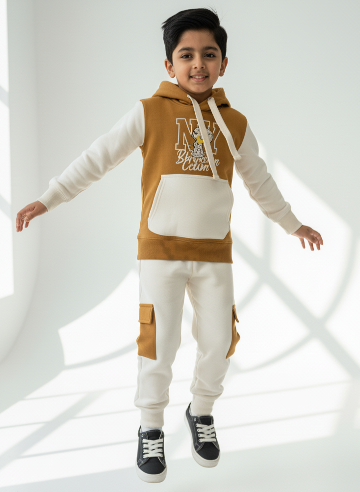 Mustard & White Tracksuit Boys