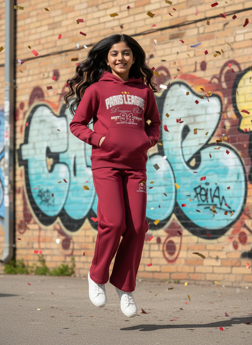 Maroon Tracksuit Girls