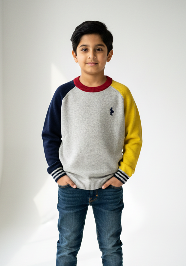 Yellow & Navy Sweater Boys