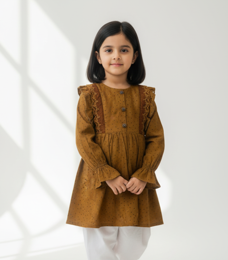 Brown Kurti Girls
