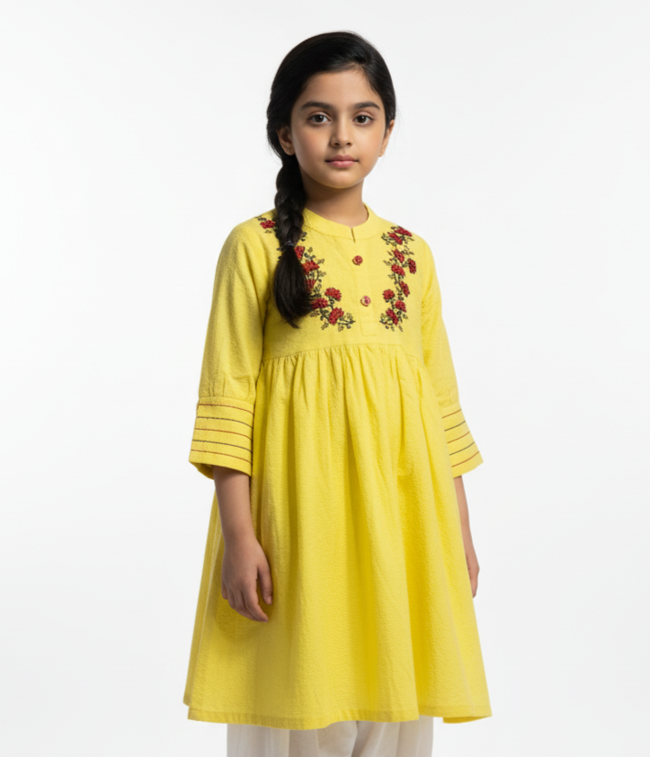 Yellow Kurti Girls
