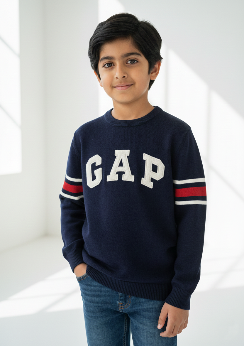 Navy Cap Sweater Boys