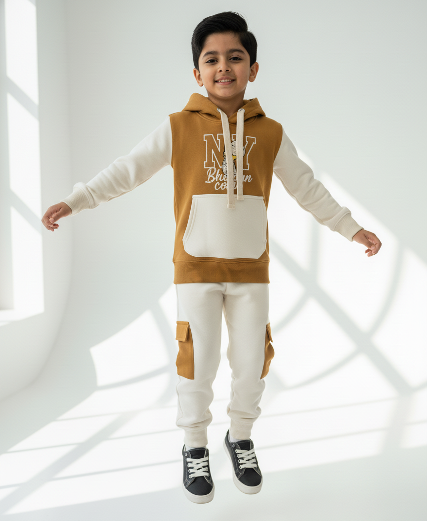 Mustard & White Tracksuit Boys