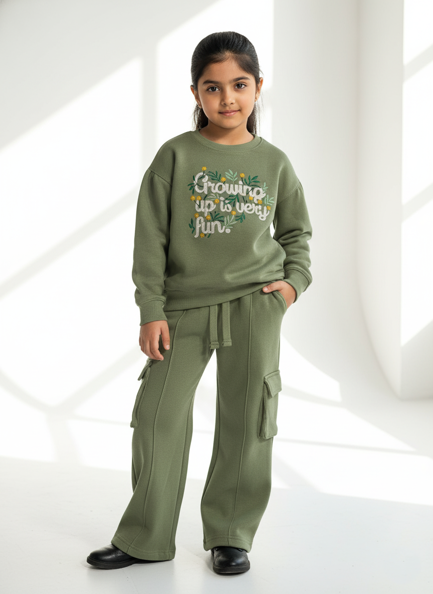 Light Green Tracksuit Girls