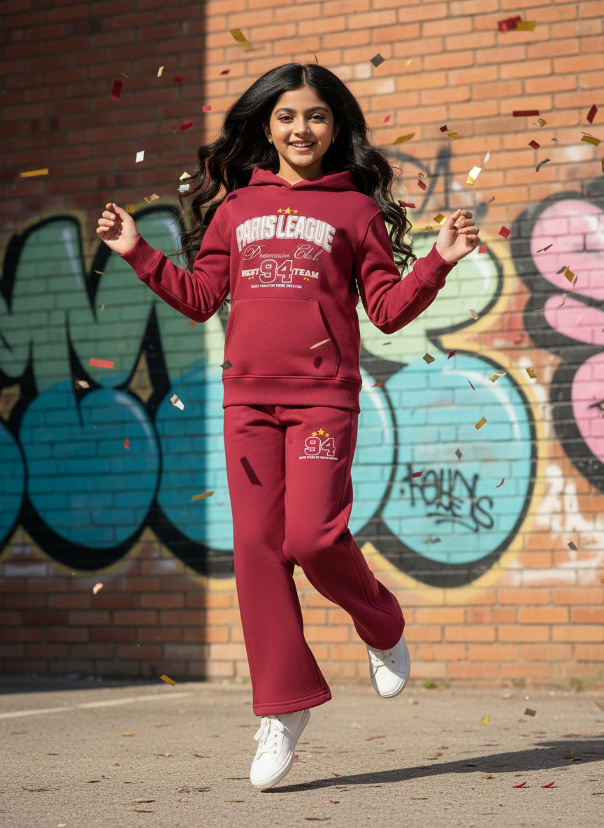 Maroon Tracksuit Girls