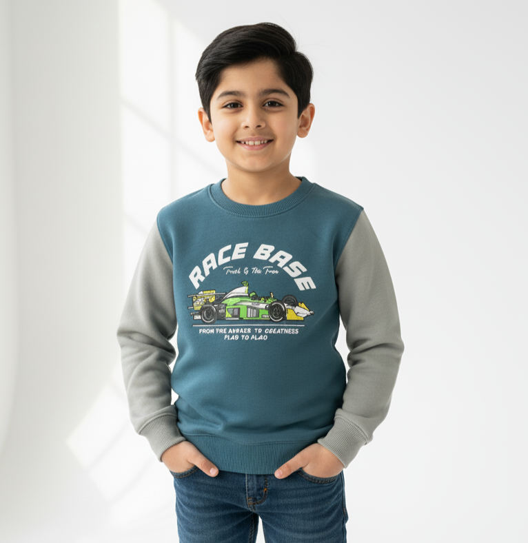 Pearl Blue Race Sweatshirt Boys