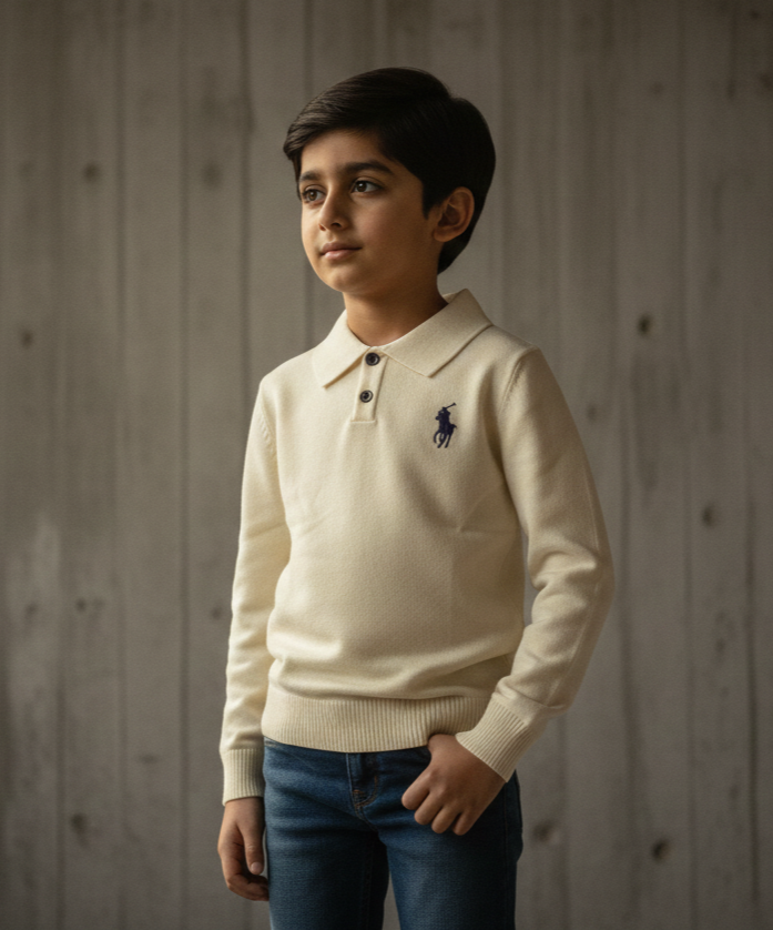 White Polo Sweater Boys