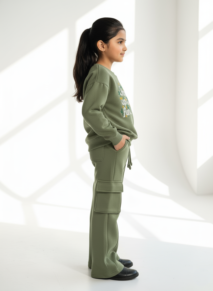 Light Green Tracksuit Girls