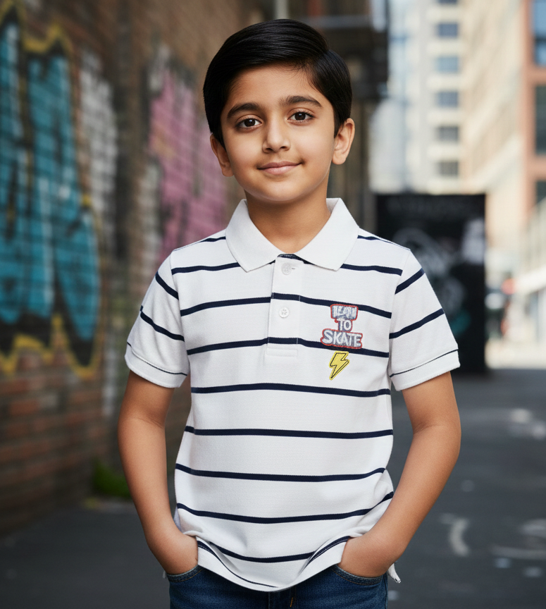 White Polo Boys Shirts