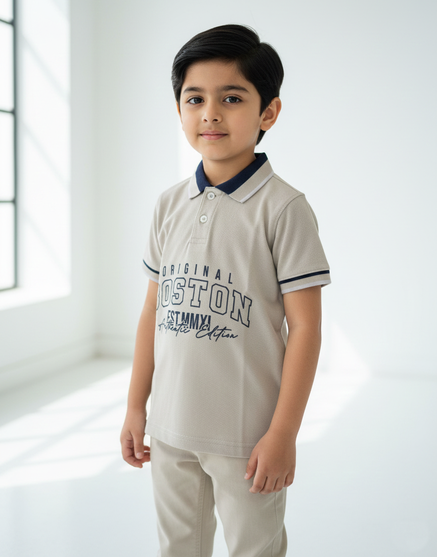 White Polo Boys Shirts