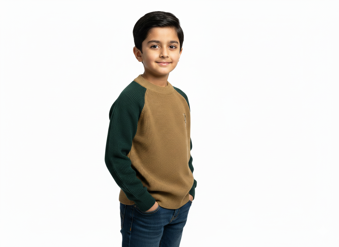 Brown & Green Sweater Boys