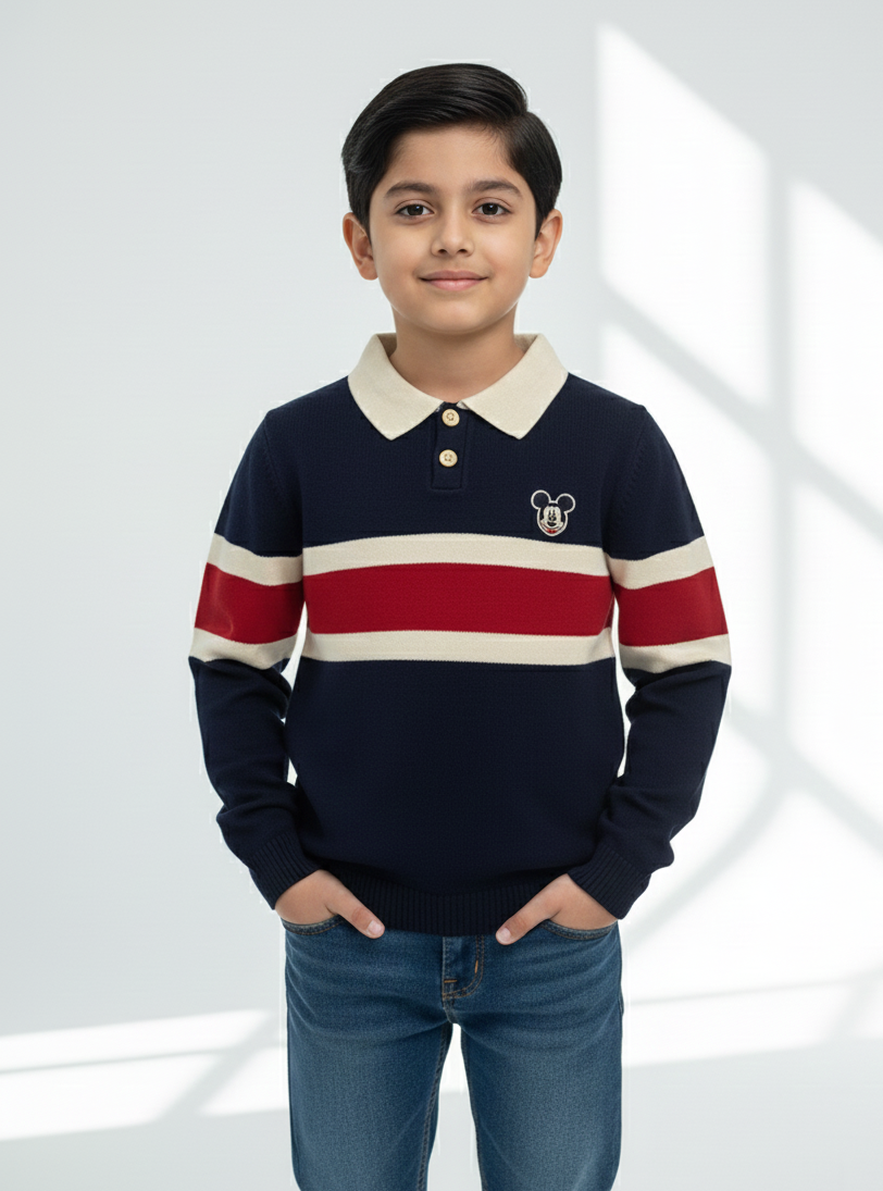 Navy & Red Sweater Boys