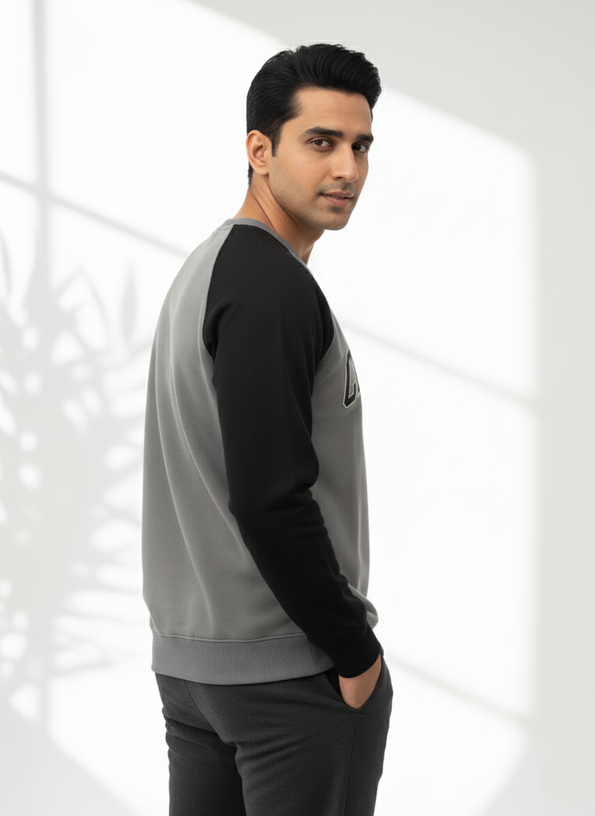 Closure Grey Sweatshirt Men