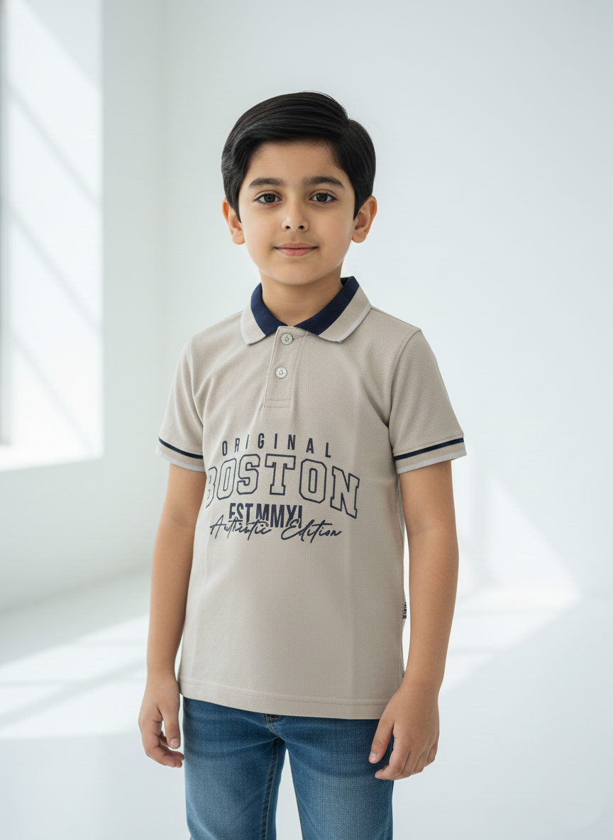 White Polo Boys Shirts