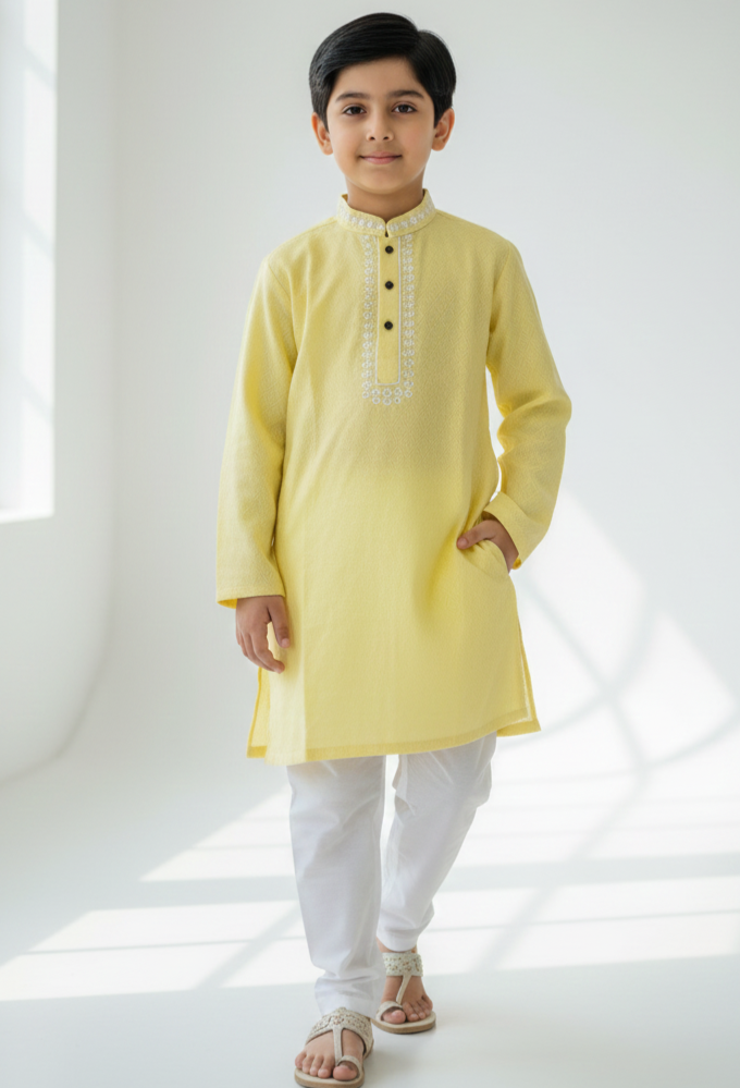 Yellow Kurta Boys