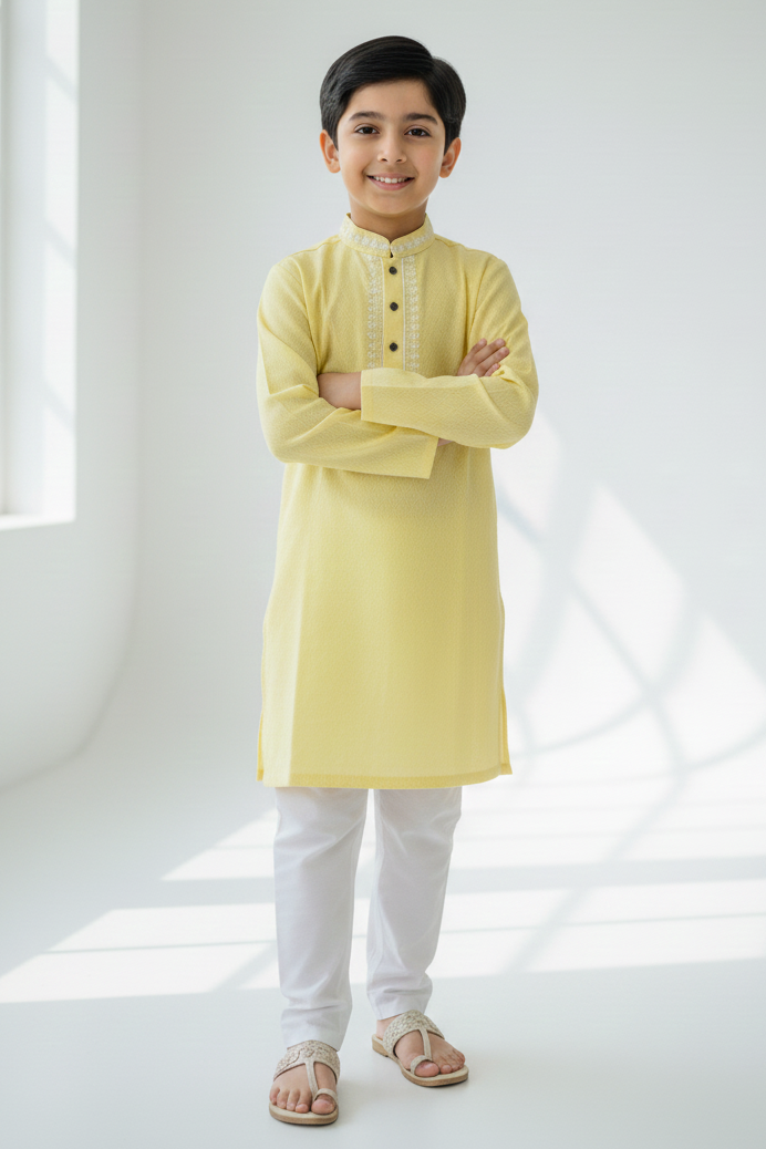 Yellow Kurta Boys
