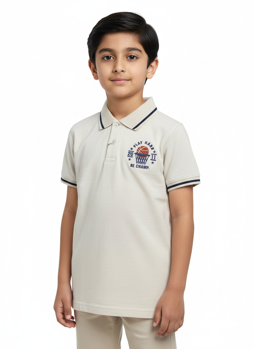 White Polo Boys Shirts