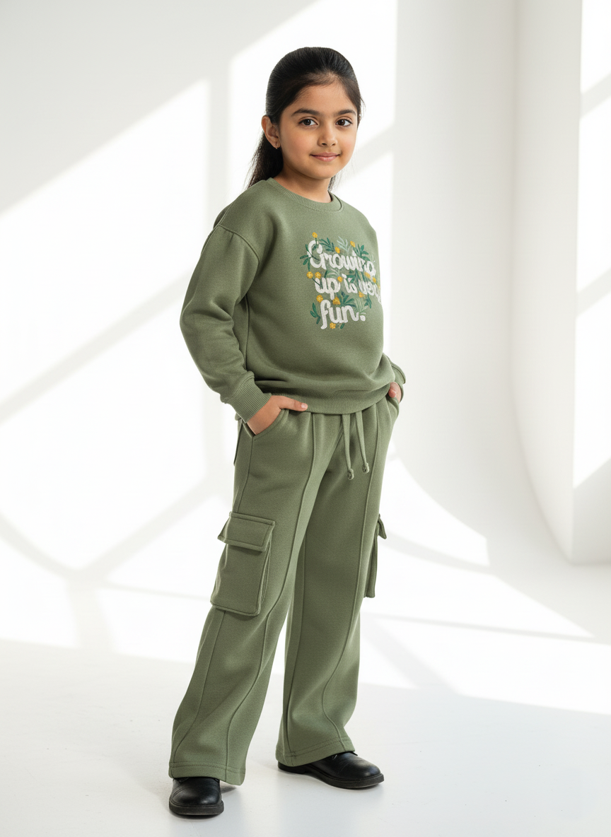 Light Green Tracksuit Girls